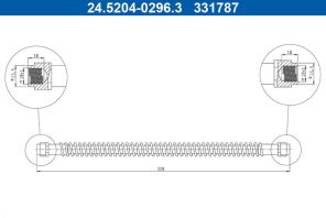 ATE 24.5204-0296.3 - Brzdová hadica -
