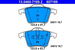 ATE 13.0460-7189.2 - Brzdové platničky -