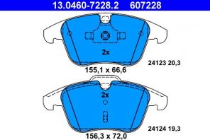 ATE 13.0460-7228.2 - Brzdové platničky -