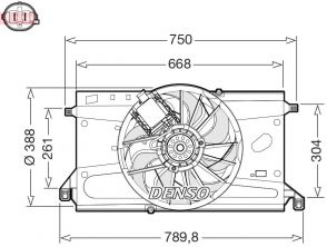 Denso DER10011 - Ventilátor motora