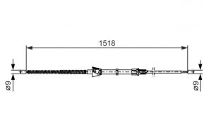 Bosch 1 987 482 375 - Brzdové lano -