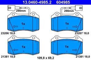 ATE 13.0460-4985.2 - Brzdové platničky -