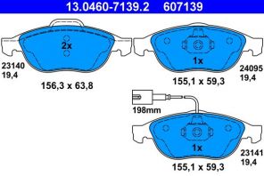 ATE 13.0460-7139.2 - Brzdové platničky -