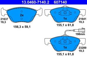 ATE 13.0460-7140.2 - Brzdové platničky -