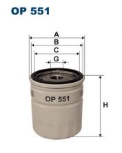 Filtron OP 551 - Olejový filter -