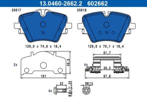 ATE 13.0460-2662.2 - Brzdové platničky -