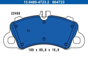 ATE 13.0460-4723.2 - Brzdové platničky -