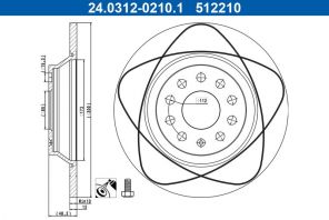 ATE 24.0312-0210.1 - Brzdový kotúč -
