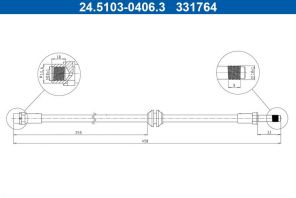 ATE 24.5103-0406.3 - Brzdová hadica -