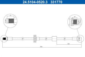 ATE 24.5104-0520.3 - Brzdová hadica -