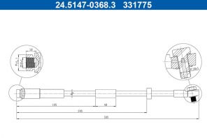 ATE 24.5147-0368.3 - Brzdová hadica -