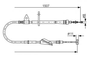 Bosch 1 987 477 995 - Brzdové lano -