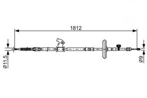 Bosch 1 987 482 536 - Brzdové lano -
