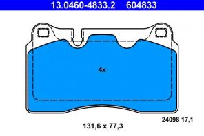 ATE 13.0460-4833.2 - Brzdové platničky -