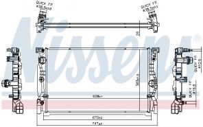 Nissens 606230 - Chladič vody -