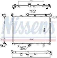Nissens 607030 - Chladič vody -