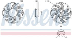 Nissens 850105 - Ventilátor motora