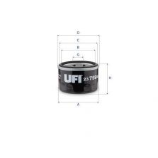 UFI 23.759.00 - Olejový filter