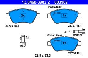 ATE 13.0460-3982.2 - Brzdové platničky -
