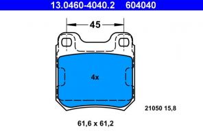 ATE 13.0460-4040.2 - Brzdové platničky -