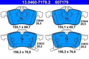 ATE 13.0460-7179.2 - Brzdové platničky -