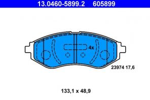 ATE 13.0460-5899.2 - Brzdové platničky -