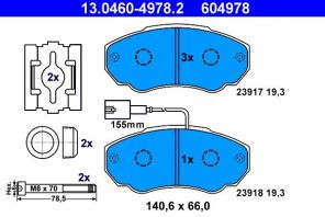 ATE 13.0460-4978.2 - Brzdové platničky -