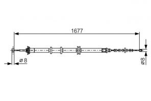 Bosch 1 987 482 208 - Brzdové lano -