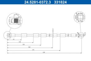 ATE 24.5281-0372.3 - Brzdová hadica -