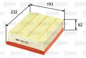 Valeo 585022 - Vzduchový filter