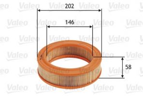 Valeo 585644 - Vzduchový filter