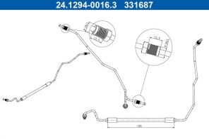 ATE 24.1294-0016.3 - Brzdová hadica -