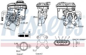 Nissens 98555 - Ventil AGR/EGR -