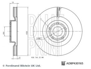 Blue Print ADBP430165 - Brzdový kotúč -