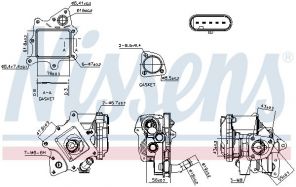 Nissens 98524 - Ventil AGR/EGR -