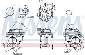 Nissens 98521 - Ventil AGR/EGR -