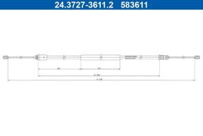 ATE 24.3727-3611.2 - Brzdové lano -