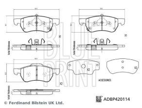 Blue Print ADBP420114 - Brzdové platničky -