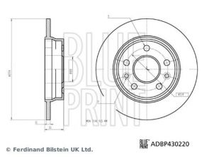 Blue Print ADBP430220 - Brzdový kotúč -