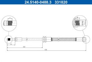 ATE 24.5140-0488.3 - Brzdová hadica -