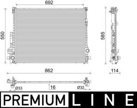 Mahle CR 2607 000P - Chladič vody -