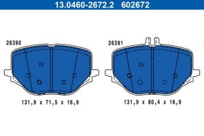 ATE 13.0460-2672.2 - Brzdové platničky -