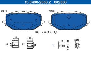 ATE 13.0460-2668.2 - Brzdové platničky -