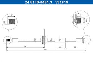ATE 24.5140-0464.3 - Brzdová hadica -