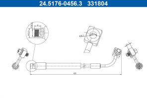 ATE 24.5176-0456.3 - Brzdová hadica -
