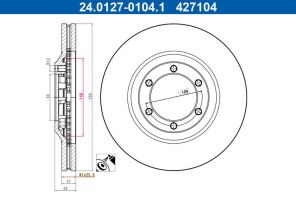 ATE 24.0127-0104.1 - Brzdový kotúč -