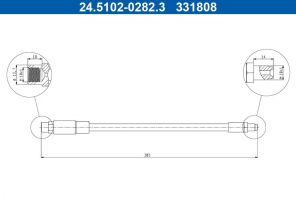 ATE 24.5102-0282.3 - Brzdová hadica -