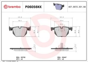 Brembo P06056NX - Brzdové platničky -