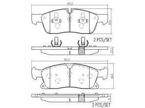 Brembo P50109NX - Brzdové platničky -