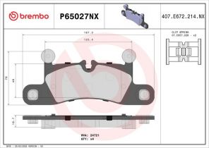 Brembo P65027NX - Brzdové platničky -